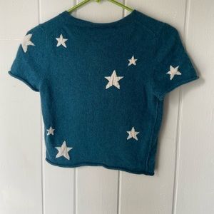 Naked cashmere blue short sleeve crop size S